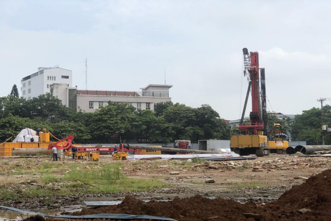 Tiến độ xây dựng tháng 08/2021 tại Vinhomes Sky Park Bắc Giang