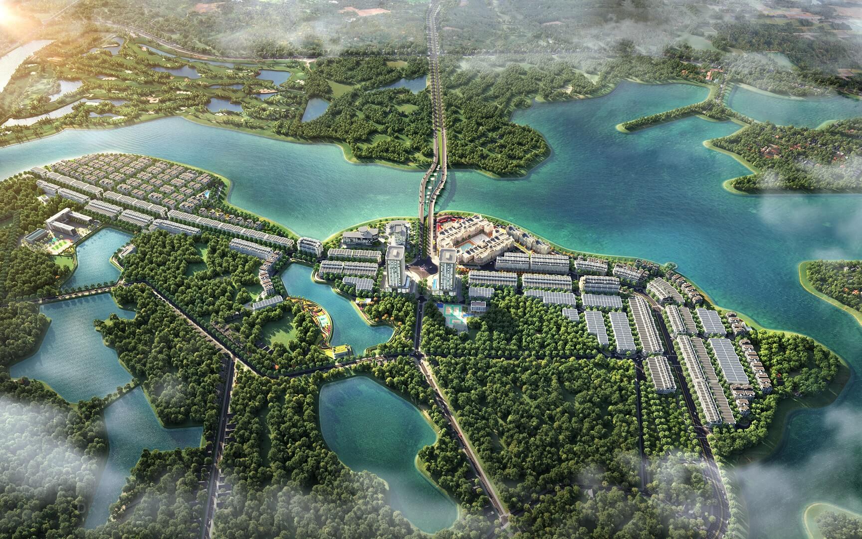 Phối cảnh tổng thể dự án River Bay Vĩnh Yên chủ đầu tư Sông Hồng Thủ Đô