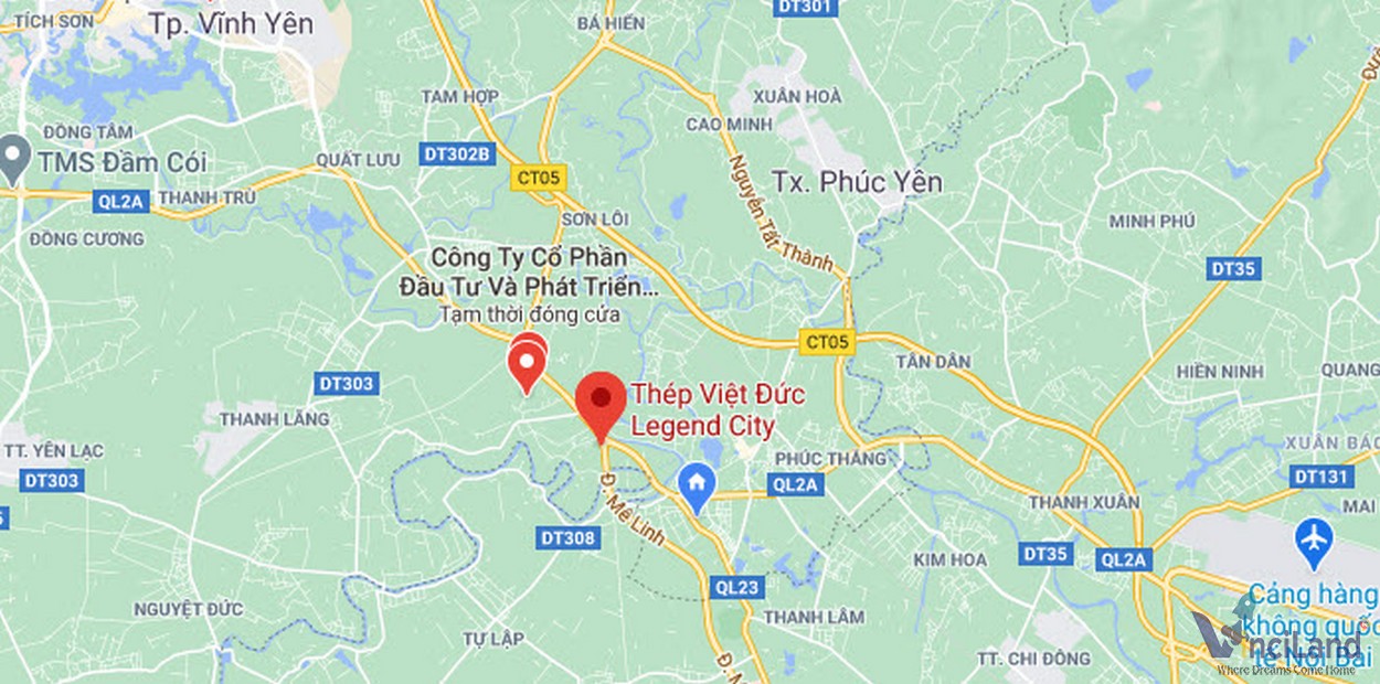 Vị trí dự án khu đô thị Việt Đức Legend City